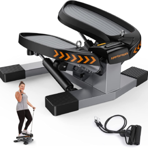 Sportsroyals Stair Stepper with Resistance Band and Vertical Climber Exercise Ma