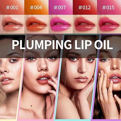 Unyoke Hydrating Lip Glow Oil, Lip Oil Gloss Transparent Toot Tinted Nourishing Long Lasting Repairing Lightening Lip Lines (CHERRY) 0.2 OZ - Image 3