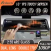 10 inch Full screen Rearview Mirror DashCam For Car Dvr Dual Lens Car Camera Drive Recorder Front and Back HD 1080P Touch Control Streaming media Reversing rear view 24 hours Parking mode night vision