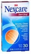 Nexcare Nexcare Steri-Strip Skin Closure Strips 0.25 X 4， 0.25 X 4 30 each (Pack of 3)