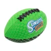 Sunlite Sports Football with Glowing Surface at Night, Waterproof, Outdoor Sports and Pool Toy, Beach Game, Neoprene, Green/Glowing, 9 inch