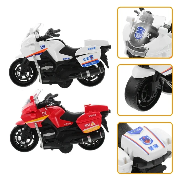 2Pcs Interesting Pull Back Car Wear-resistant Toy Motorcycles Plastic Children Toys - Image 4