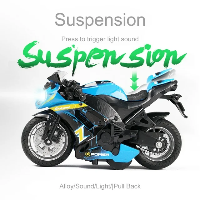 Cheers US Compatible for 1:14 Motorcycle Model, DieCast Model Motorcycle, Suspension and Free Roller, Toy Car, Motorcycle Collection, Gift - Image 4
