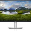 Dell S2722QC 27-inch 4K USB-C Monitor - UHD (3840 x 2160) Display， 60Hz Refresh Rate， 8MS Grey-to-Grey Response Time (Normal Mode)， Built-in Dual 3W Speakers， 1.07 Billion Colors - Platinum Silver