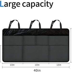 Orionstar Car Trunk Organizer, Large Back Seat Organizer With 7 Pockets, Waterproof Material, Hanging Trunk Organizer With Adjustable Straps, Automotive Interior Accessories for Auto SUV Vehicle
