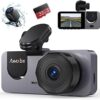 3 Channel 1080P Dash Cam Front and Rear Inside，32GB SD Card Included Three Way Triple Car Camera，IR Night Vision Dash Camera for Cars，Loop Recording， G-Sensor， Parking Monitor for Taxi