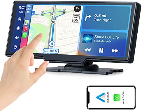 9.26 Inch Wireless Apple Carplay & Android Auto Car Stereo, Touchscreen Car Play Screen GPS Navigation for Car, Car Radio Receiver for Pickup Trucks, Bluetooth, Siri, Multimedia Player, FM Transmi