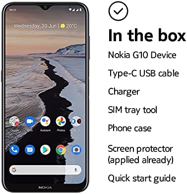 Nokia G10 | Android 11 | Unlocked Smartphone | 3-Day Battery | Dual SIM | US Version | 3/32GB | 6.52-Inch Screen | 13MP Triple Camera | Polar Night - Image 5