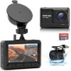 Dash Cam Front and Rear， 1080P Full HD Dash Camera for Cars with 32GB SD Card， 2.45’’ IPS Screen， 170°Wide Angle， Night Vision， Parking Monitor， Loop Recording， Motion Detection