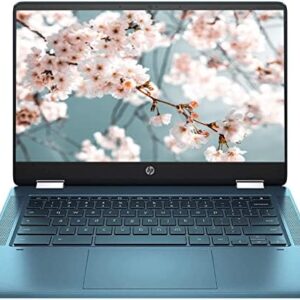 HP 2023 Convertible 2-in-1 Chromebook Laptop, 14 HD IPS Touchscreen, Intel Celeron Processor up to 2.60GHz, 4GB Ram, 64GB SSD, 4K Graphics, Super-Fast 6th Gen WiFi, Chrome OS, Dale Blue(Renewed)