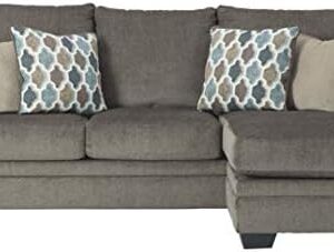 Signature Design by Ashley Dorsten Contemporary L-Shaped Reversible Sofa Chaise Chofa， Gray