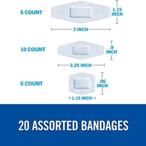 Nexcare Sensitive Skin Bandages， Assorted Sizes， 20 Count Per Box (10 Pack)