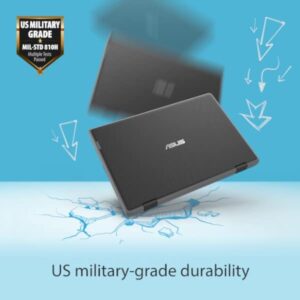 ASUS 2022 Newest Military-Grade Student Laptop, 11.6’’ HD Certified Eye-Care Display, Intel Dual-Core Processor, 4GB RAM, Ethernet Port, Keyboard, USB Type-C, Win10 Pro (256GB Storage) (BR1100)
