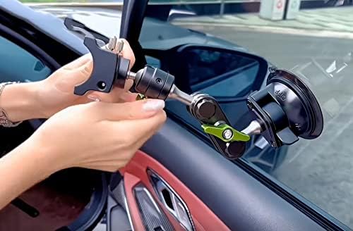 Universal Ball Head Arm for Phone 2023 New 360° Rotating Car Phone Holder Mount Ballhead Magic Arm Suction Cup Phone Holder for Car Dashboard Windshield Vehicle Sunroof - Image 2