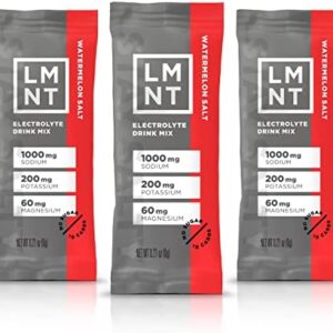 LMNT Keto Electrolyte Powder Packets | Paleo Hydration Powder | No Sugar， No Artificial Ingredients | Watermelon Salt | 30 Stick Packs