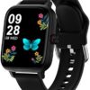 Luoba Smart Watch， 1.69’’ Full Touch Answer/Make Call Android Smartwatch for Women Men Fitness Tracker with Sleep Health Monitor Calorie Step Counter Fitness Watch Compatible Android iOS (Black)