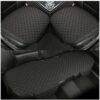 3PCS Set Car Seat Cushion for Front and Back Seat， 3D Soft Linen Breathable Auto Seat Cover， Comfort Non-Slip Rubber Bottom， Car Seat Protector Pad Universal for Office Chair， Home (Black/3PCS)