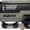 Igloo 70 Qt Premium Trailmate Wheeled Rolling Cooler， Olive Green