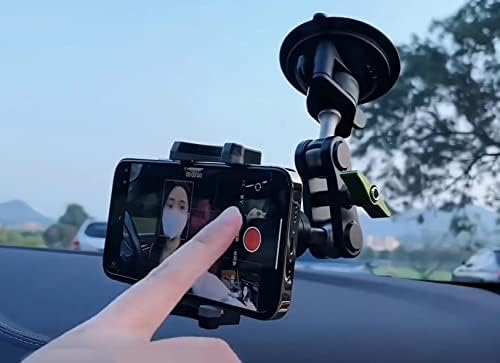 Universal Ball Head Arm for Phone 2023 New 360° Rotating Car Phone Holder Mount Ballhead Magic Arm Suction Cup Phone Holder for Car Dashboard Windshield Vehicle Sunroof - Image 3