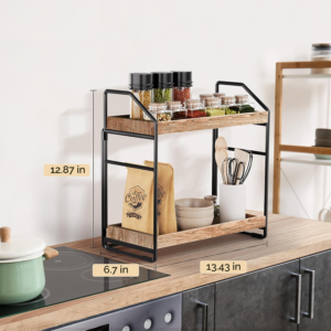 Adjustable 2-Tier Bathroom Countertop Organizer: No Screws Quick Installation So