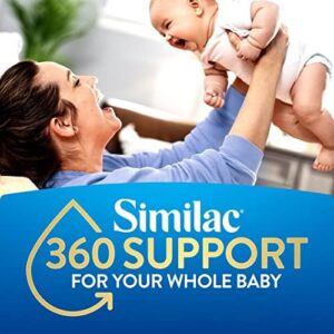 Similac 360 Total Care Infant Formula， with 5 HMO Prebiotics， Our Closest Formula to Breast Milk， Non-GMO， Baby Formula Powder， 30.8-oz Can (Case of 6)