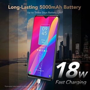 TCL 30XL |2022| Unlocked Cell Phone， 6.82 inch Vast Display， 5000mAh Battery， Android 12 Smartphone， 50MP Rear+13MP Front Camera， 6GB RAM + 64GB ROM， US Version， Dual Speaker， Night Mist (No 5G)