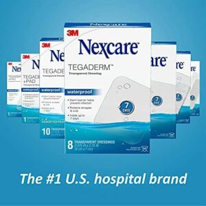Nexcare Tegaderm Transparent Dressings 4 Inches X 4-3/4 Inches 4 Each (Pack of 5)