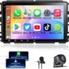 WOWiViD Car Stereo Radio Android 12 for Chevy Silverado GMC Sierra Buick Enclave 2007-2012， 8IPS Touch Screen Car Radio Build-in GPS Wireless CarPlay/Wired Android Auto， 2G+32G， Backup Camera/DSP/SWC