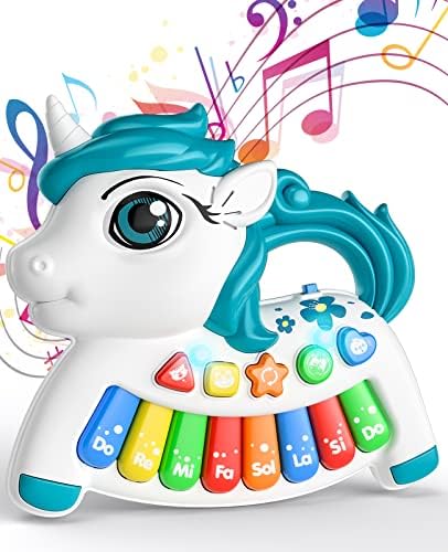 childenjoy Baby Toy, Unicorn Toy with Music and Flashing Lights Aminal Language for 6-12months