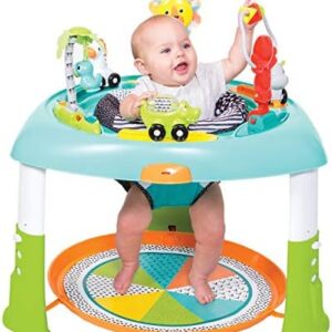 Infantino 2-in-1 Sit， Spin & Stand Entertainer - 360 Seat and Activity Table with Simple Store-Away Design， Multi-Colored， 1-Count