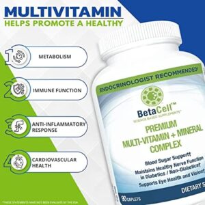 Premium Daily Multivitamin and Mineral Complex Capsules， Comprises Vitamin A， B， C， D， E， K， & Zinc supplements， Healthy Blood Sugar， Vision ， Immune Support， Multivitamin for Men and Women - 90 C