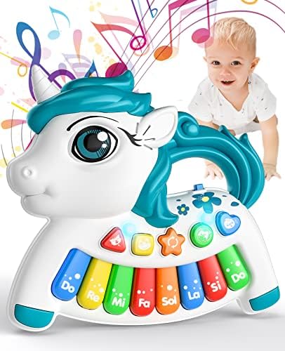 childenjoy Baby Toy, Unicorn Toy with Music and Flashing Lights Aminal Language for 6-12months - Image 2