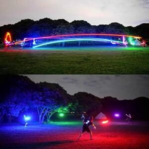 TOSY 36 and 360 LEDs Flying Disc - Extremely Bright， Smart Modes， Auto Light Up， Rechargeable， Perfect Birthday & Camping Gift for Men/Boys/Teens/Kids， Standard 175g frisbees