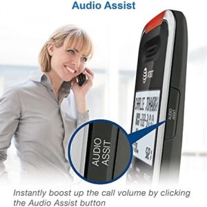 AT&T BL102-2 DECT 6.0 2-Handset Cordless Phone for Home with Answering Machine， Call Blocking， Caller ID Announcer， Audio Assist， Intercom， and Unsurpassed Range， Silver/Black