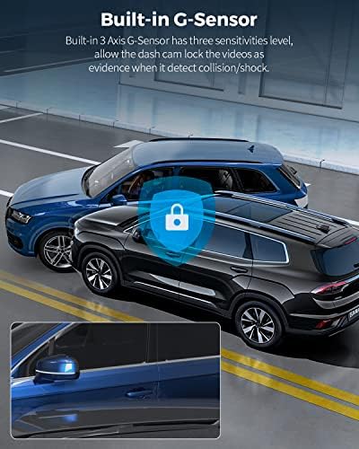 3 Channel 1080P Dash Cam Front and Rear Inside,32GB SD Card Included Three Way Triple Car Camera,IR Night Vision Dash Camera for Cars,Loop Recording, G-Sensor, Parking Monitor for Taxi - Image 4