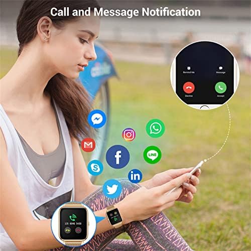 CanMixs Smart Watch for Android Phones iOS Waterproof Smart Watches for Women Men Sports Digital Watch Fitness Tracker Heart Rate Blood Oxygen Sleep Monitor Touch Screen Compatible Samsung iPhone - Image 5