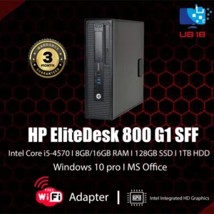 Hp Elitedesk 800 G1 i5 4th Gen , Win 10 , ms office (free wifi adaptor)