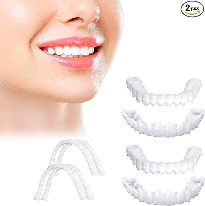ake Teeth, 4PCS Temporary Fake Teeth for Women and Men, Nature and Comfortable 03 - Image 3