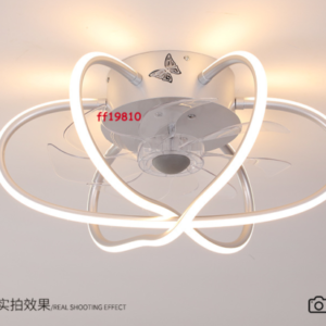 Dimmable Fan Ceiling Chandelier Flush Mount LED Light Lamp Lighting Remote