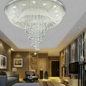 Crystal Chandelier Ceiling Living Room Lobby Lamp Luxury Lighting Fixture Remote