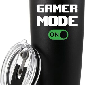 Panvola Gamer Mode On Vacuum Insulated Stainless Steel Tumbler Gamer Gifts For Boyfriend Husband Brother From Girlfriend Sister Brother Friends Video Game Lover 20 oz