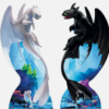 Toothless and Light Fury How to Train Your Dragon 3 Cardboard Cutouts - Set of 2