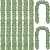 CEWOR 24Pcs Eucalyptus Garland Greenery Garland Artificial Eucalyptus Leaves Wreath Vines for Wedding Party Table Fireplace Bedroom Wall Room Décor