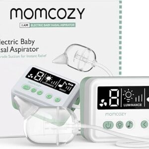 Fcoget Baby Nasal Aspirator with Powerful Adjustable 9 Level Suction, Electric Nasal Suction, Rechargeable, with Night Light and Nursery Rhymes Soothing