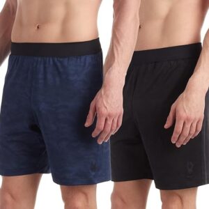 Spyder Men's Athletic Shorts - 2 Pack Lightweight Active Performance Camo Basketball Shorts (S-XL)