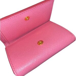Prada Wallets Women's Pink Saffiano Leather Small Trifold Wallet 1MH021 Leather Wallet For Women