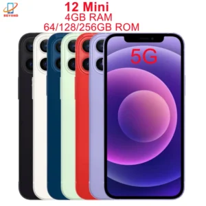 Apple iPhone 12 Mini iPhone12 Mini 5.4" A2176 A2399 Unlocked Genuine RAM 4GB ROM 64/128/256GB A14 IOS Face ID NFC 5G Cell Phone