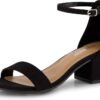 CUSHIONAIRE Women's Alba one band mid block heel sandal +Memory Foam, Wide Widths Available