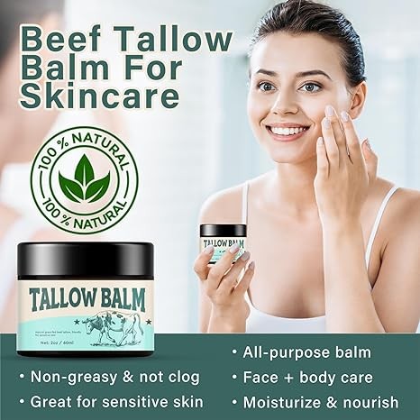 ALSTEN Tallow Balm, Organic Grass Fed Tallow Balm, 2 oz, Moisturizing and Smooth Skin for Face and Body, All Natural Daily Skin Care, 01c - Image 3