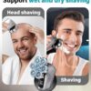 Gisaae Head Shavers for Bald Men, Upgraded 7D Electric Razor for Men Cordless Rechargeable Electric Shavers for Men Ipx7 100% Waterproof Dry & Wet Bald Head Shaver Beard Grooming Kit with Led Display